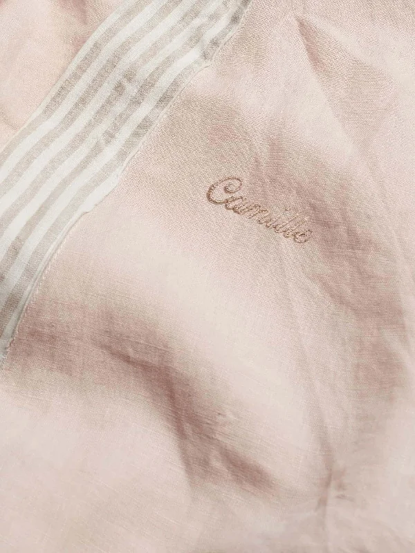 Custom Linen Robe in Blush