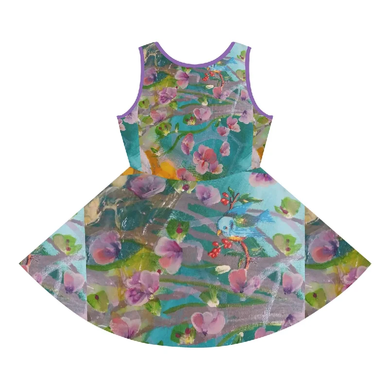 Girls' Sleeveless Sundress (AOP) CUBA FLOWERS