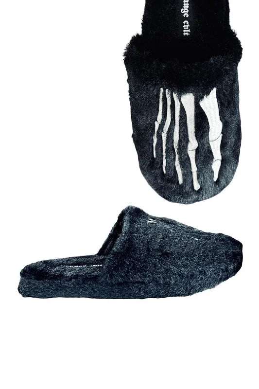 Kreepy Kozy Bone Slippers [Black/White]